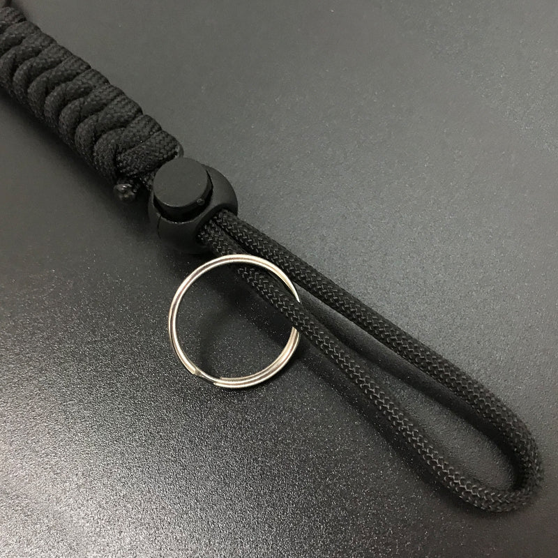 Black to Black Knife Paracord Lanyard Keychain