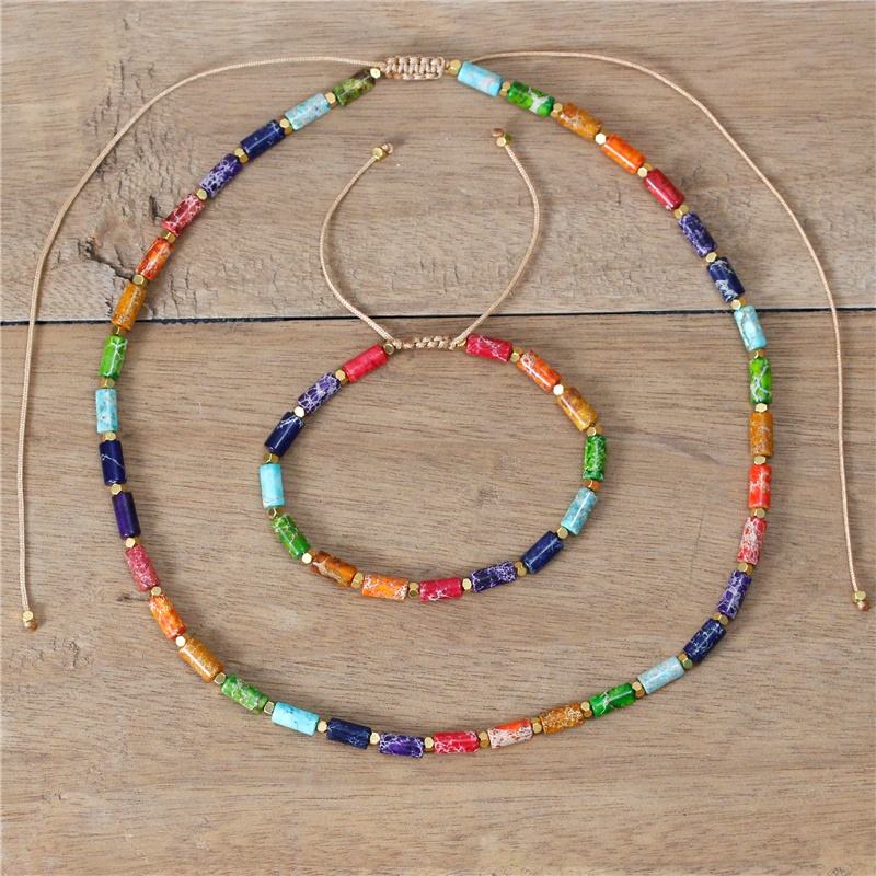 7 Chakra energy bracelet made of jasper