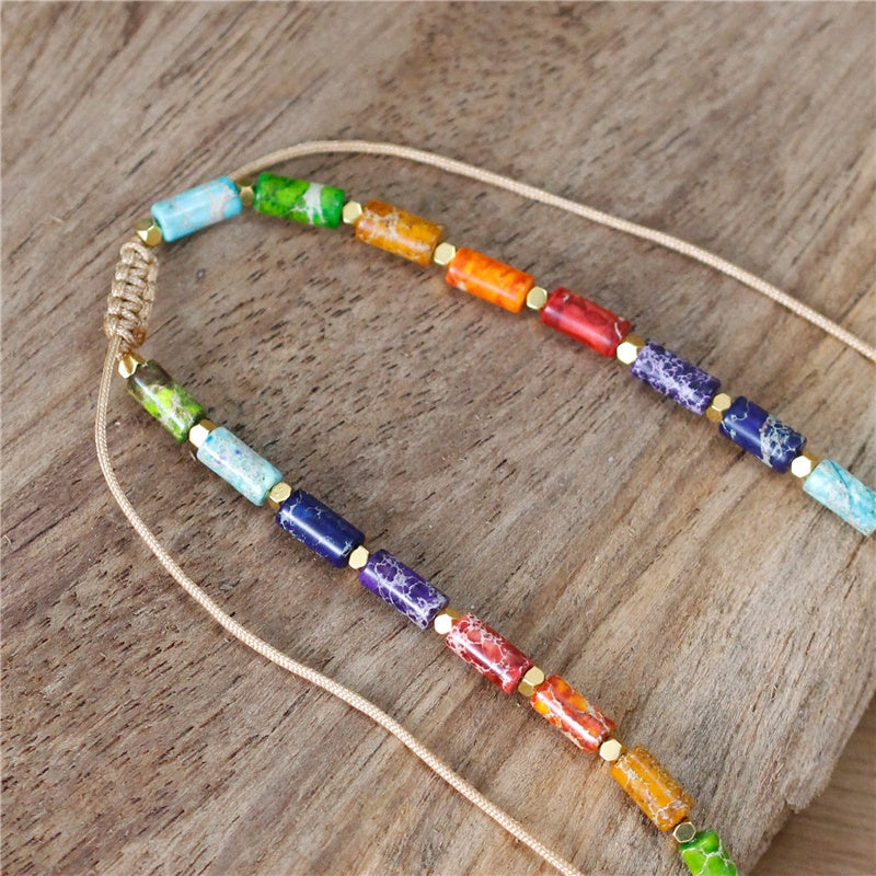 7 Chakra energy bracelet made of jasper